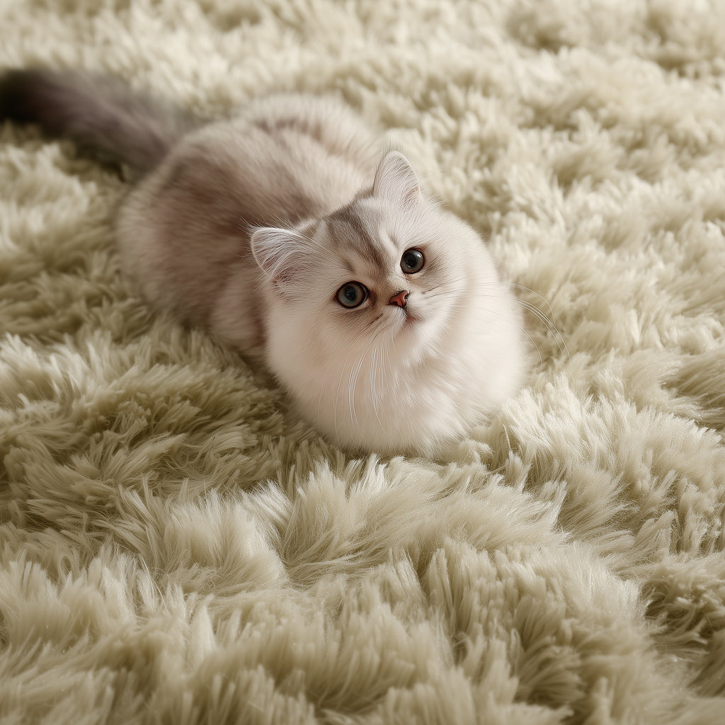 PAGISOFE Cute Furry Pastel Rug for Girls Bedroom, Soft Shag Rainbow Purple Tent Rugs for Livingroom, Kids Room, Playroom Nursery Home Decor, Plush Mermaid Kawaii Rug Fluffy Fuzzy Carpet 4x6 Area Rug