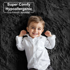 PAGISOFE Soft Black Round Rugs 8Ft Plush Shag Fuzzy Large Circle Area Rugs for Livingroom Bedroom Dorm Fluffy Shaggy Circular Rug for Kids Room,Non-Slip Home Decor Black Carpet for Teen's Room Decor