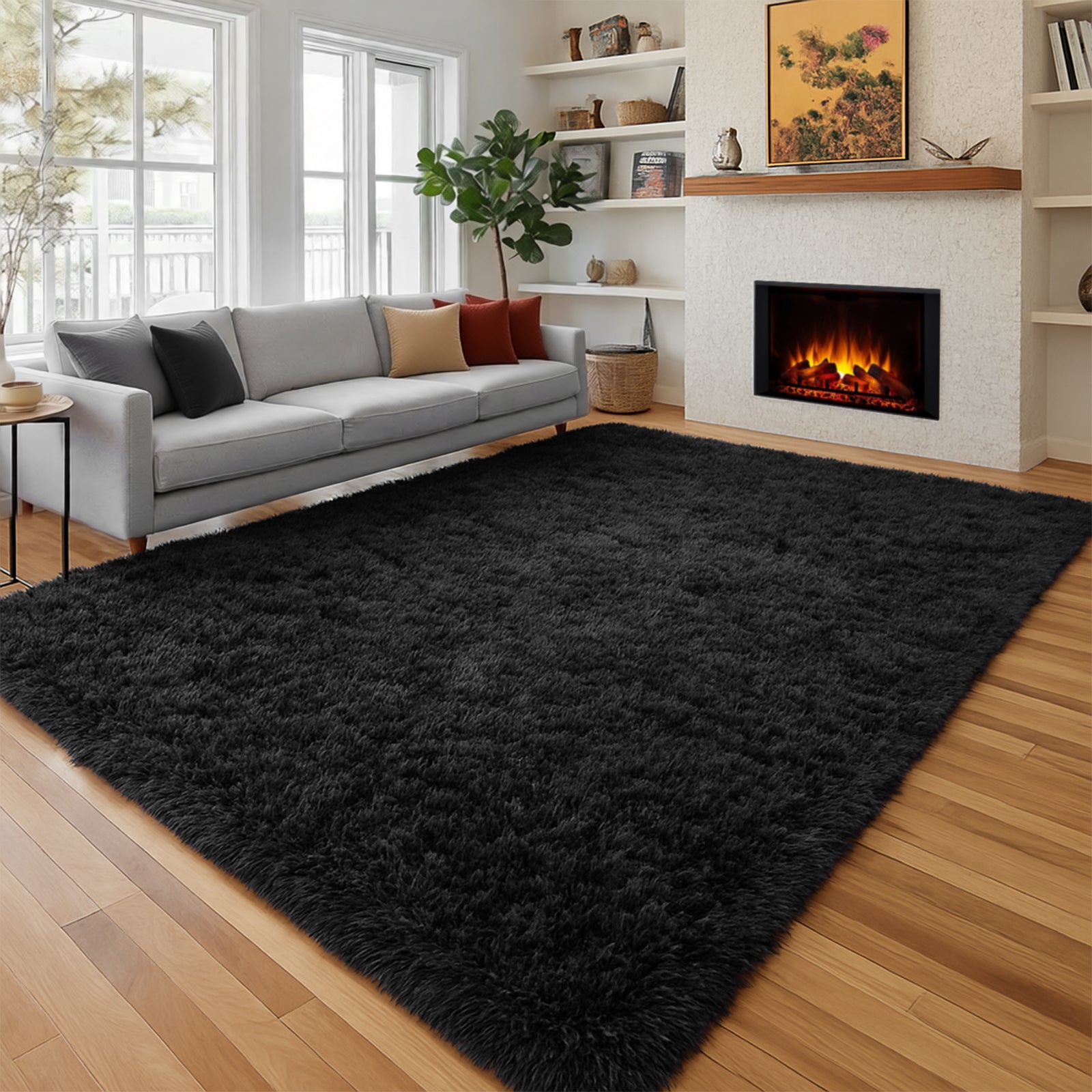 PAGISOFE Rainbow Purple Area Rug