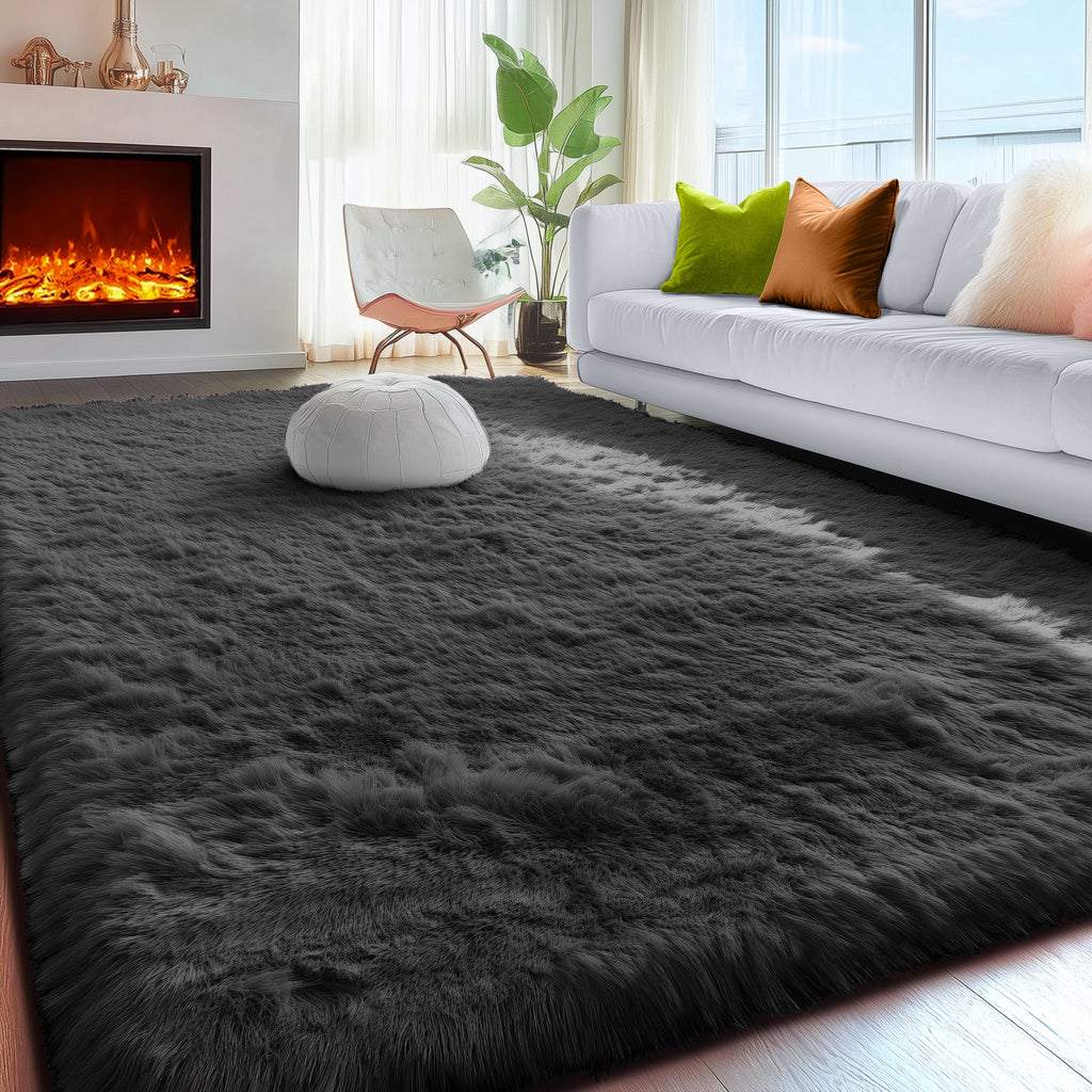 PAGISOFE Super Soft Runner Rugs for Hallway 2x6 Ft,Grey Fluffy Rug Home Decor Aesthetic, Fuzzy Plush Long Bedside Rugs for Room Decor Indoor Fluffy Shaggy Furry Throw Rug for Teen Dorm Nursery