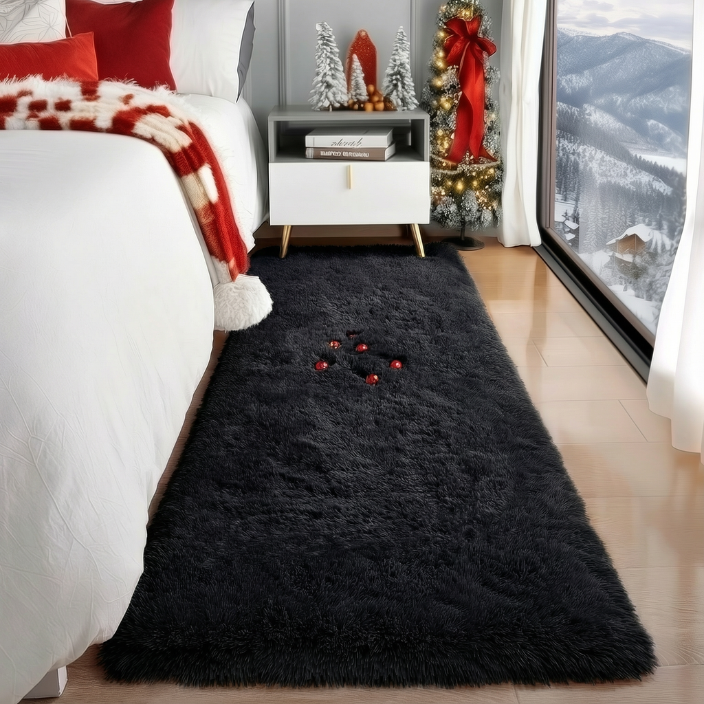 PAGISOFE Grey Fluffy Rugs for Bedroom 4x6 Area Rug Shag Rug for Kids Room Furry Carpet Modern Living Room Rug Soft Shaggy Boys Rug Fuzzy Throw Rugs for Home Decor Aesthetic, Dorm Nursery Gray