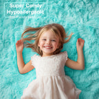 PAGISOFE Fluffy Kawaii Round Rug 4Ft for Girls Bedroom Decor, Purple Rainbow Mermaid Rugs for Kids Playroom, Teen Girl Room, Nursery, Dorm, Cute Furry Pastel Rug, Soft Plush Tent Carpet