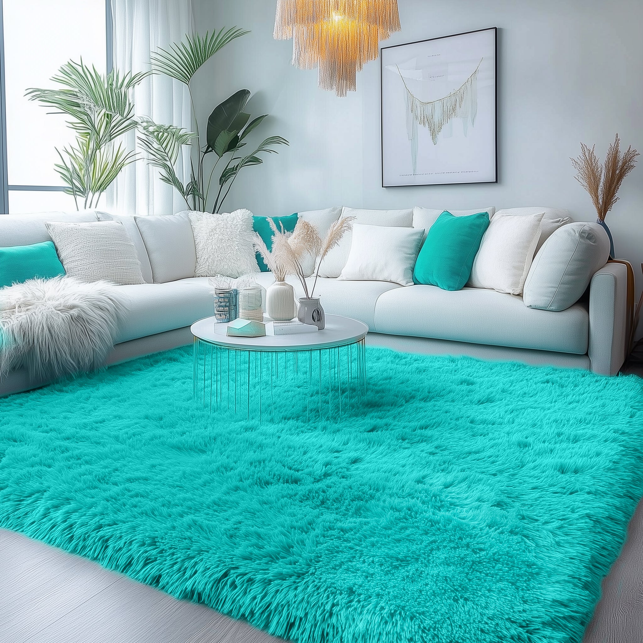 PAGISOFE Grey Fluffy Rugs for Bedroom 4x6 Area Rug Shag Rug for Kids Room Furry Carpet Modern Living Room Rug Soft Shaggy Boys Rug Fuzzy Throw Rugs for Home Decor Aesthetic, Dorm Nursery Gray