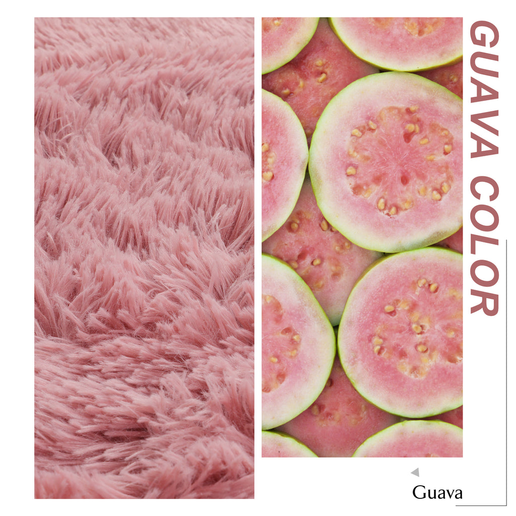PAGISOFE Fluffy Kawaii Round Rug 4Ft for Girls Bedroom Decor, Purple Rainbow Mermaid Rugs for Kids Playroom, Teen Girl Room, Nursery, Dorm, Cute Furry Pastel Rug, Soft Plush Tent Carpet