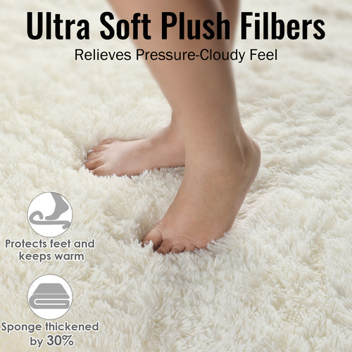 PAGISOFE 5Ft Round Fluffy Rug for Bedroom