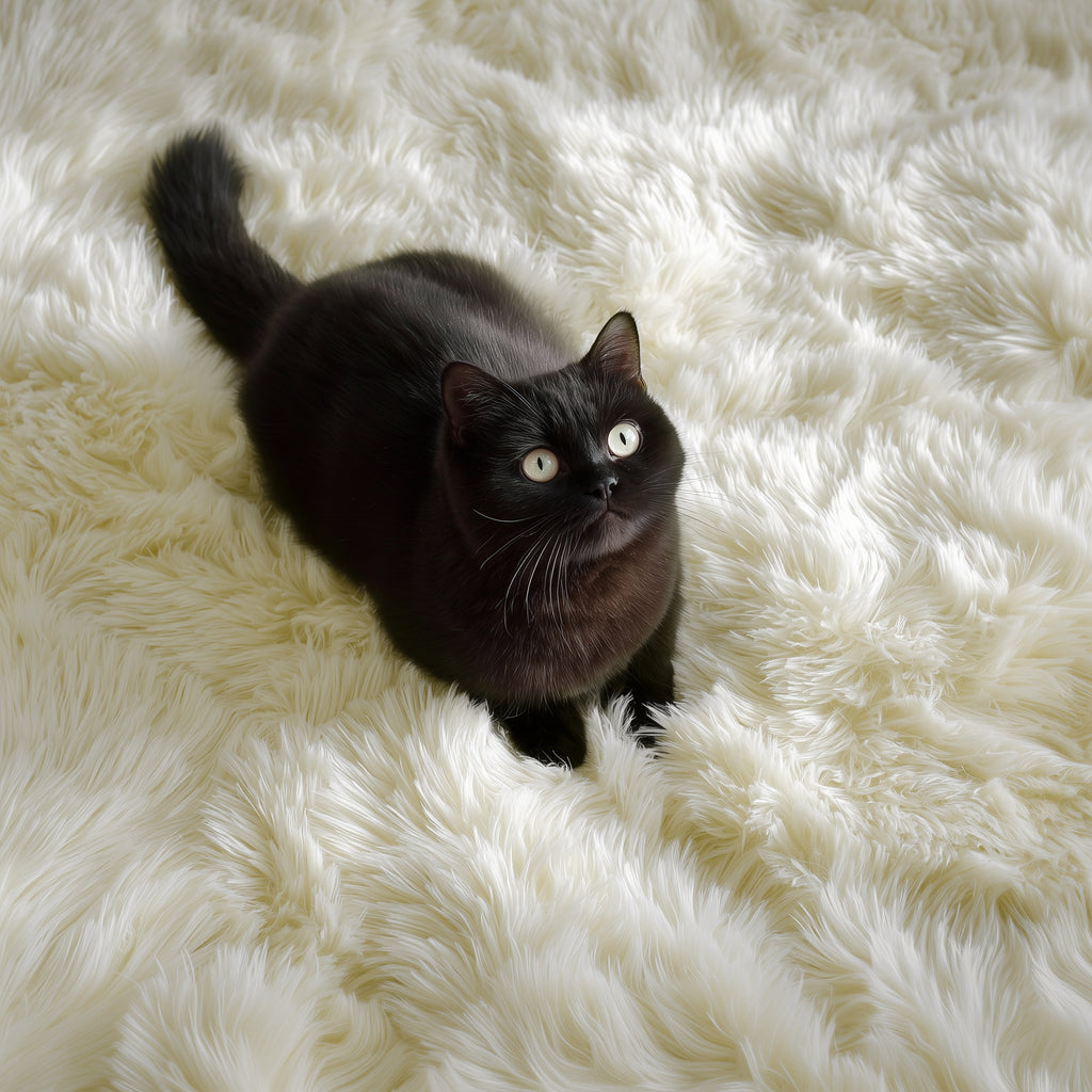 PAGISOFE 5Ft Round Fluffy Rug for Bedroom