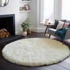 PAGISOFE Soft Black Round Rugs 8Ft Plush Shag Fuzzy Large Circle Area Rugs for Livingroom Bedroom Dorm Fluffy Shaggy Circular Rug for Kids Room,Non-Slip Home Decor Black Carpet for Teen's Room Decor