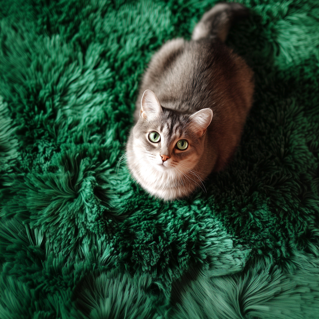 PAGISOFE Fluffy Kawaii Round Rug 4Ft for Girls Bedroom Decor, Purple Rainbow Mermaid Rugs for Kids Playroom, Teen Girl Room, Nursery, Dorm, Cute Furry Pastel Rug, Soft Plush Tent Carpet