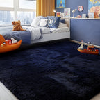 PAGISOFE Cute Furry Pastel Rug for Girls Bedroom, Soft Shag Rainbow Purple Tent Rugs for Livingroom, Kids Room, Playroom Nursery Home Decor, Plush Mermaid Kawaii Rug Fluffy Fuzzy Carpet 4x6 Area Rug