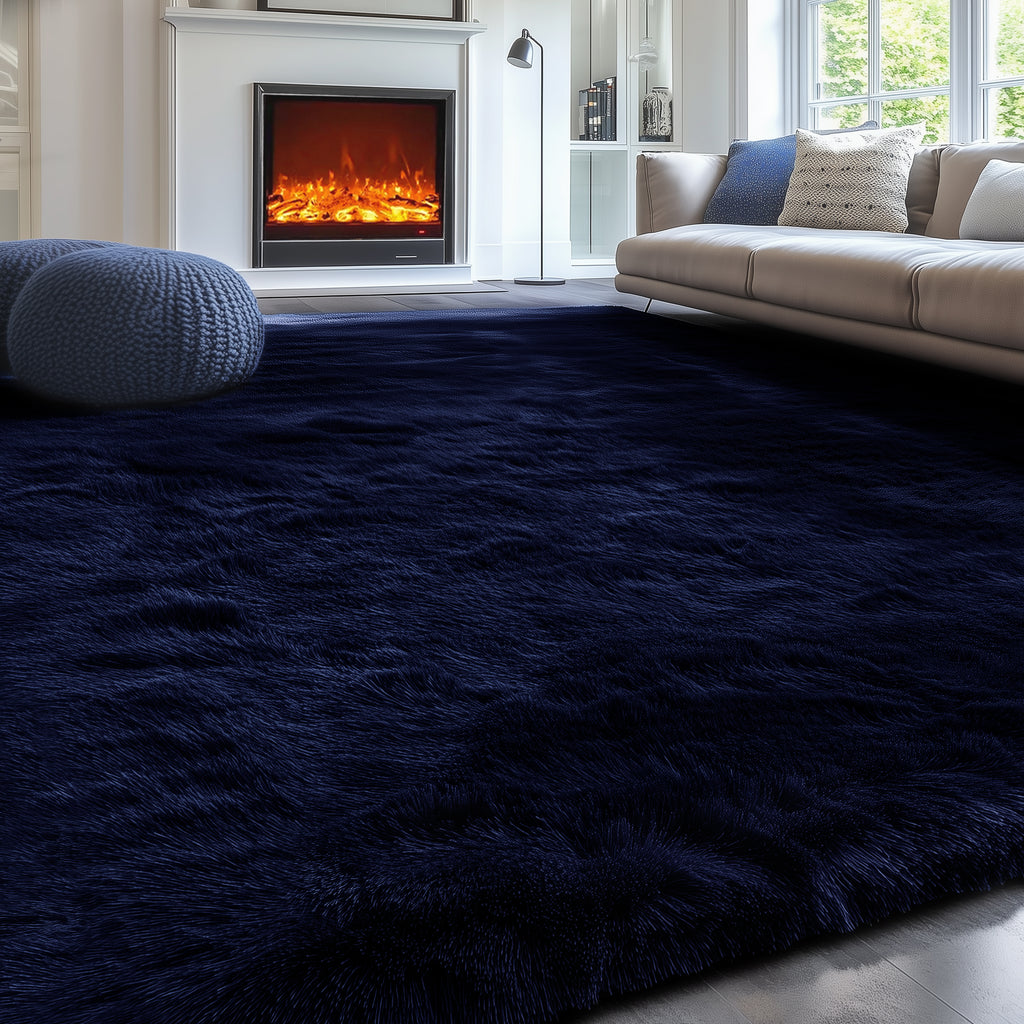 PAGISOFE Cute Furry Pastel Rug for Girls Bedroom, Soft Shag Rainbow Purple Tent Rugs for Livingroom, Kids Room, Playroom Nursery Home Decor, Plush Mermaid Kawaii Rug Fluffy Fuzzy Carpet 4x6 Area Rug