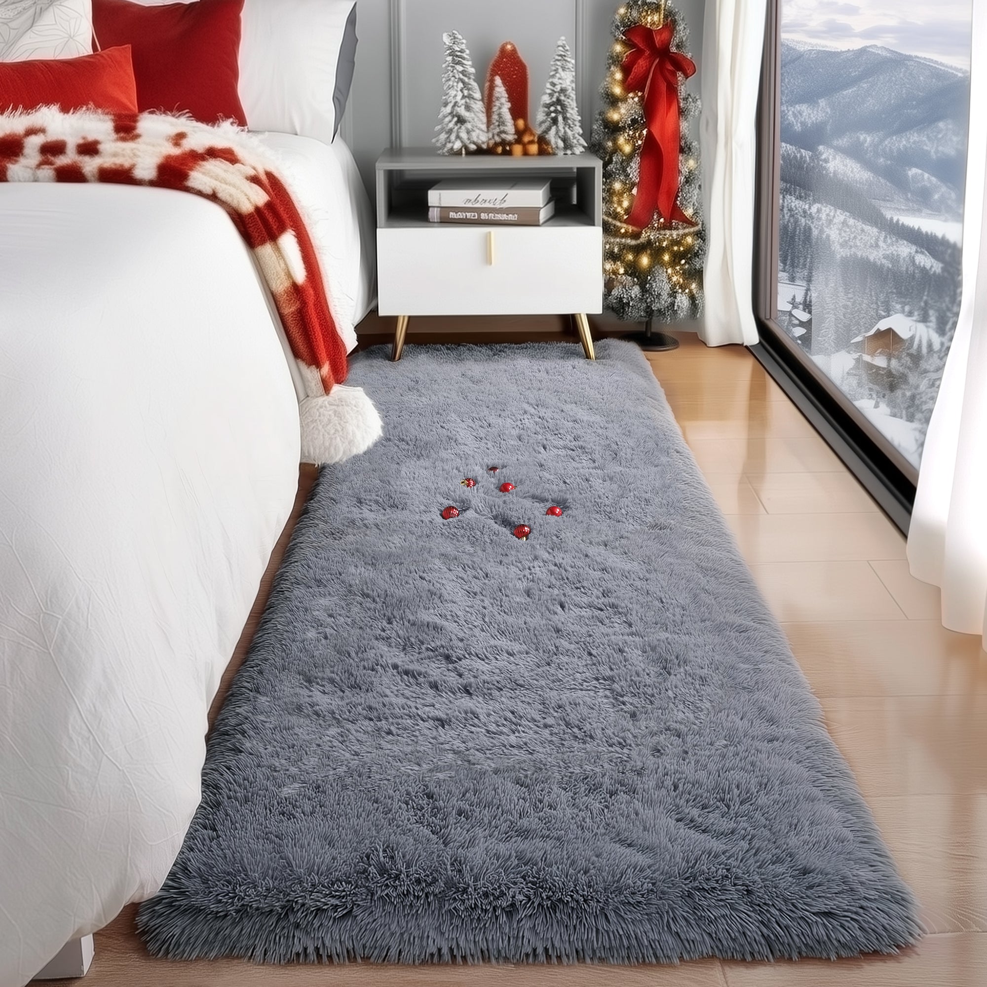 PAGISOFE Grey Runner Rug