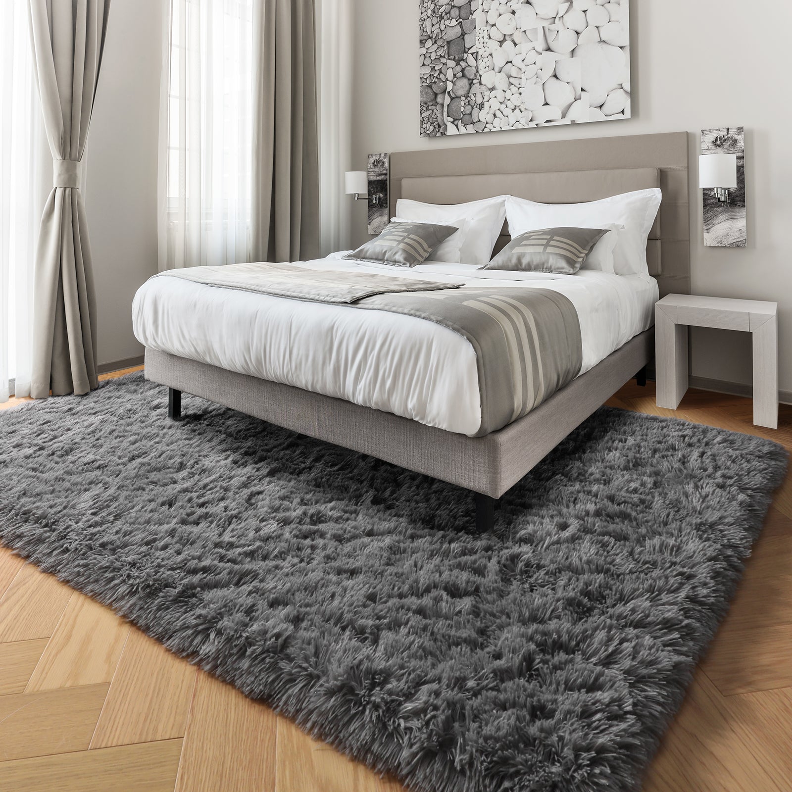 PAGISOFE Grey Area Rug