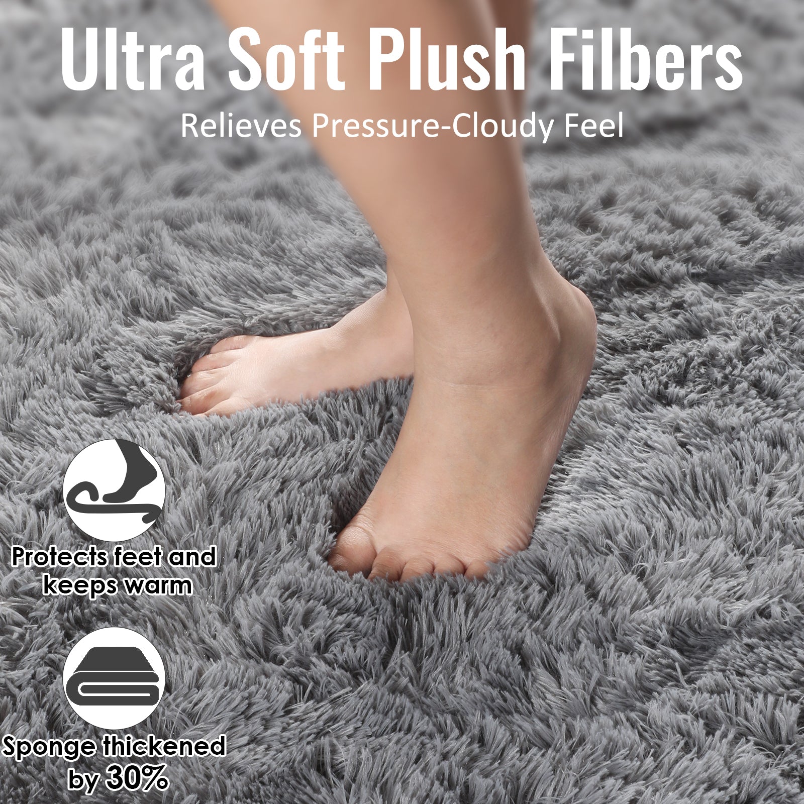 PAGISOFE Grey Runner Rug