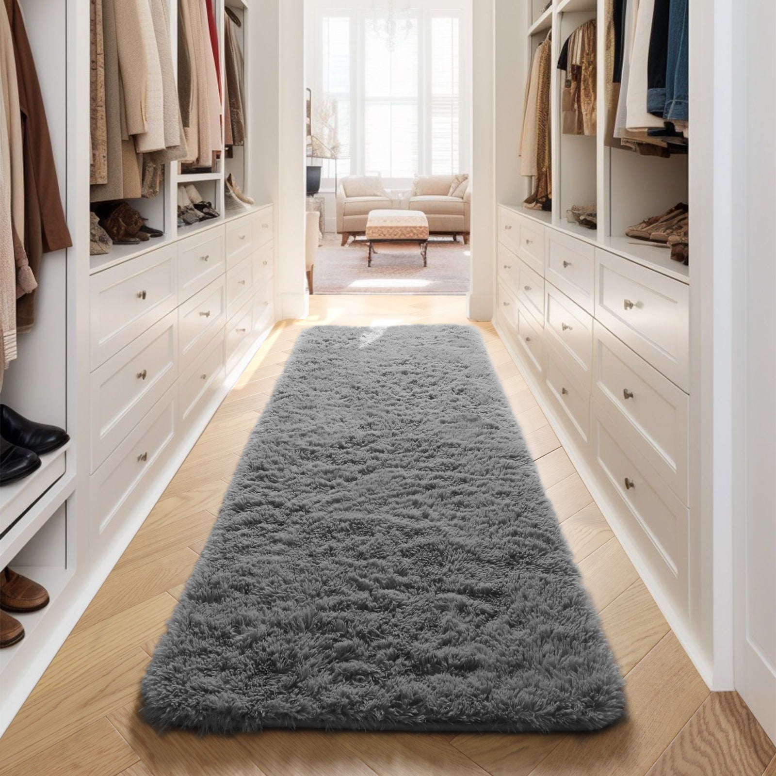 PAGISOFE Grey Runner Rug