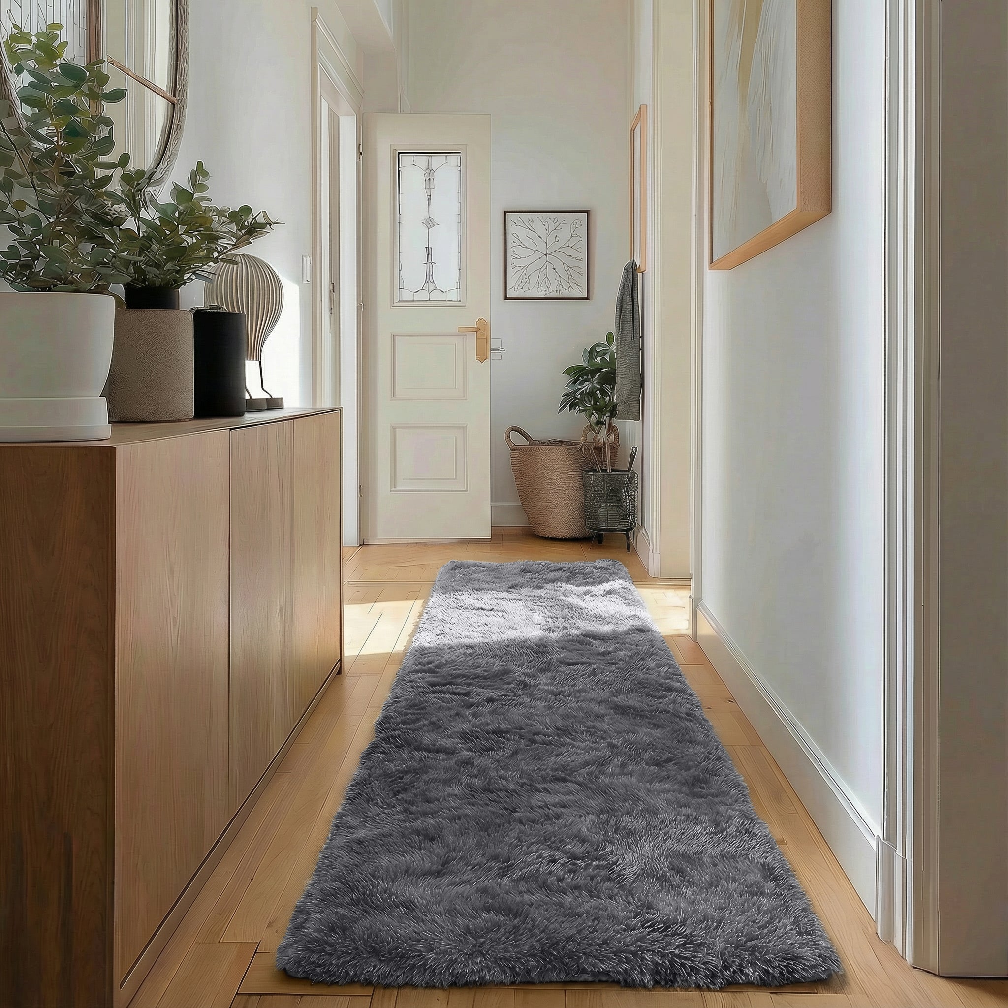 PAGISOFE Grey Fluffy Rugs for Bedroom 4x6 Area Rug Shag Rug for Kids Room Furry Carpet Modern Living Room Rug Soft Shaggy Boys Rug Fuzzy Throw Rugs for Home Decor Aesthetic, Dorm Nursery Gray