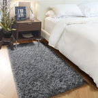 PAGISOFE Grey Fluffy Rugs for Bedroom 4x6 Area Rug Shag Rug for Kids Room Furry Carpet Modern Living Room Rug Soft Shaggy Boys Rug Fuzzy Throw Rugs for Home Decor Aesthetic, Dorm Nursery Gray