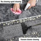 PAGISOFE Dark Grey Large Area Rugs for Living Room Carpet, 8x10 Rug, Big Fluffy Modern Area Rug, Shaggy Indoor Soft Rugs for Playroom, Men, Women, Kids Bedroom Rug, Home Decor, Plush Fuzzy Shag Rug