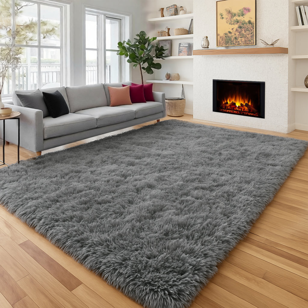 PAGISOFE Super Soft Runner Rugs for Hallway 2x6 Ft,Grey Fluffy Rug Home Decor Aesthetic, Fuzzy Plush Long Bedside Rugs for Room Decor Indoor Fluffy Shaggy Furry Throw Rug for Teen Dorm Nursery