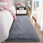 PAGISOFE Rainbow Runner Rugs for Girls Bedroom Hallway Plush Fluffy Rug 2x6 Ft, Soft Kawaii Carpet for Living Room, Non-Slip Indoor Princess Rugs for Nursery Kids Girls Room Home Decor Cute Colorful