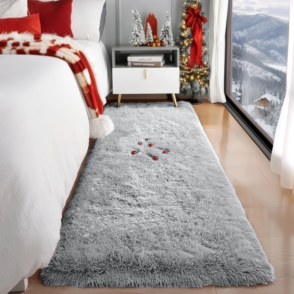 PAGISOFE Cute Furry Pastel Rug for Girls Bedroom, Soft Shag Rainbow Purple Tent Rugs for Livingroom, Kids Room, Playroom Nursery Home Decor, Plush Mermaid Kawaii Rug Fluffy Fuzzy Carpet 4x6 Area Rug
