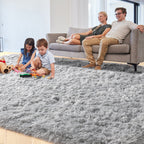 PAGISOFE Rainbow Purple Rugs for Girls Bedoom 5x7 Ft, Fluffy Cute Colorful Pastel Princess Carpet for Living-Room Kids Nursery, Ultra Soft Dorm Rug for Room Decor Aesthetic,Hot Pink Bedroom Decor