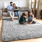PAGISOFE Dark Grey Large Area Rugs for Living Room Carpet, 8x10 Rug, Big Fluffy Modern Area Rug, Shaggy Indoor Soft Rugs for Playroom, Men, Women, Kids Bedroom Rug, Home Decor, Plush Fuzzy Shag Rug