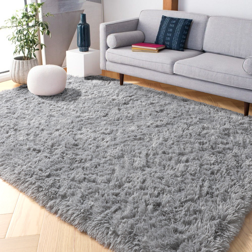 PAGISOFE Dark Grey Large Area Rugs for Living Room Carpet, 8x10 Rug, Big Fluffy Modern Area Rug, Shaggy Indoor Soft Rugs for Playroom, Men, Women, Kids Bedroom Rug, Home Decor, Plush Fuzzy Shag Rug