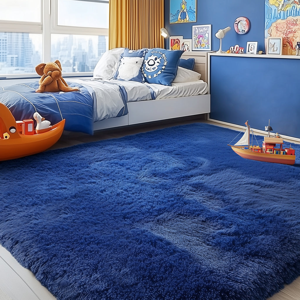 PAGISOFE Dark Grey Large Area Rugs for Living Room Carpet, 8x10 Rug, Big Fluffy Modern Area Rug, Shaggy Indoor Soft Rugs for Playroom, Men, Women, Kids Bedroom Rug, Home Decor, Plush Fuzzy Shag Rug