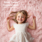 PAGISOFE Rainbow Purple Rugs for Girls Bedoom 5x8 Ft, Fluffy Cute Colorful Pastel Girls Rug, Plush Kawaii Rugs for Kids Room, Playroom Hot Pink Purple Bedroom Decor Ultra Soft Princess Carpet