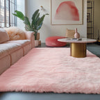 PAGISOFE Rainbow Purple Rugs for Girls Bedoom 5x7 Ft, Fluffy Cute Colorful Pastel Princess Carpet for Living-Room Kids Nursery, Ultra Soft Dorm Rug for Room Decor Aesthetic,Hot Pink Bedroom Decor