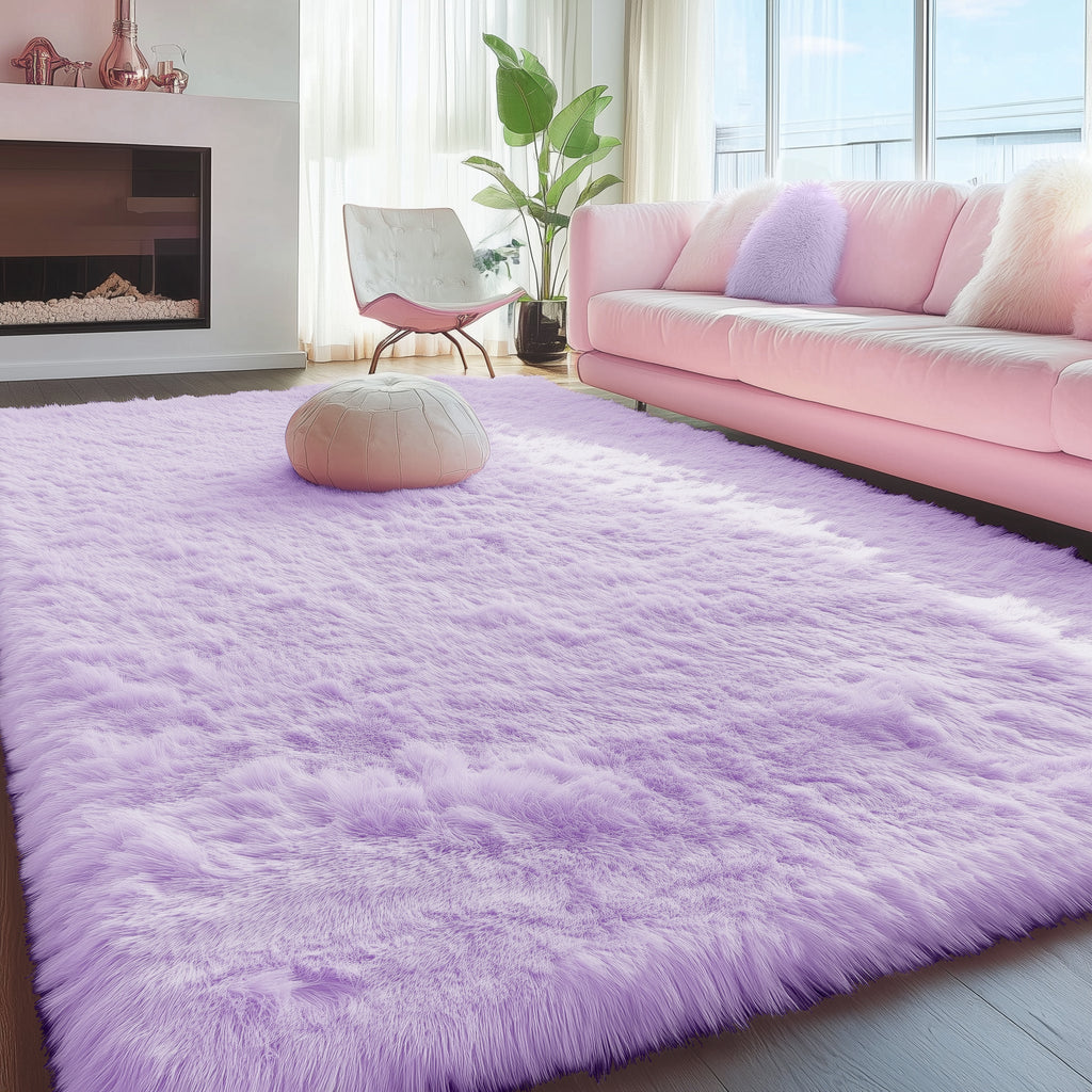 PAGISOFE Rainbow Rugs 6x9, Large Fluffy Soft Carpet,Plush Shaggy Rugs for Bedroom Girls,Kids Rooms,Fuzzy Nursery Rug for Baby's Toddler's Room, Clorful Rooms Decor for Teenage Pastel Kawaii Princess