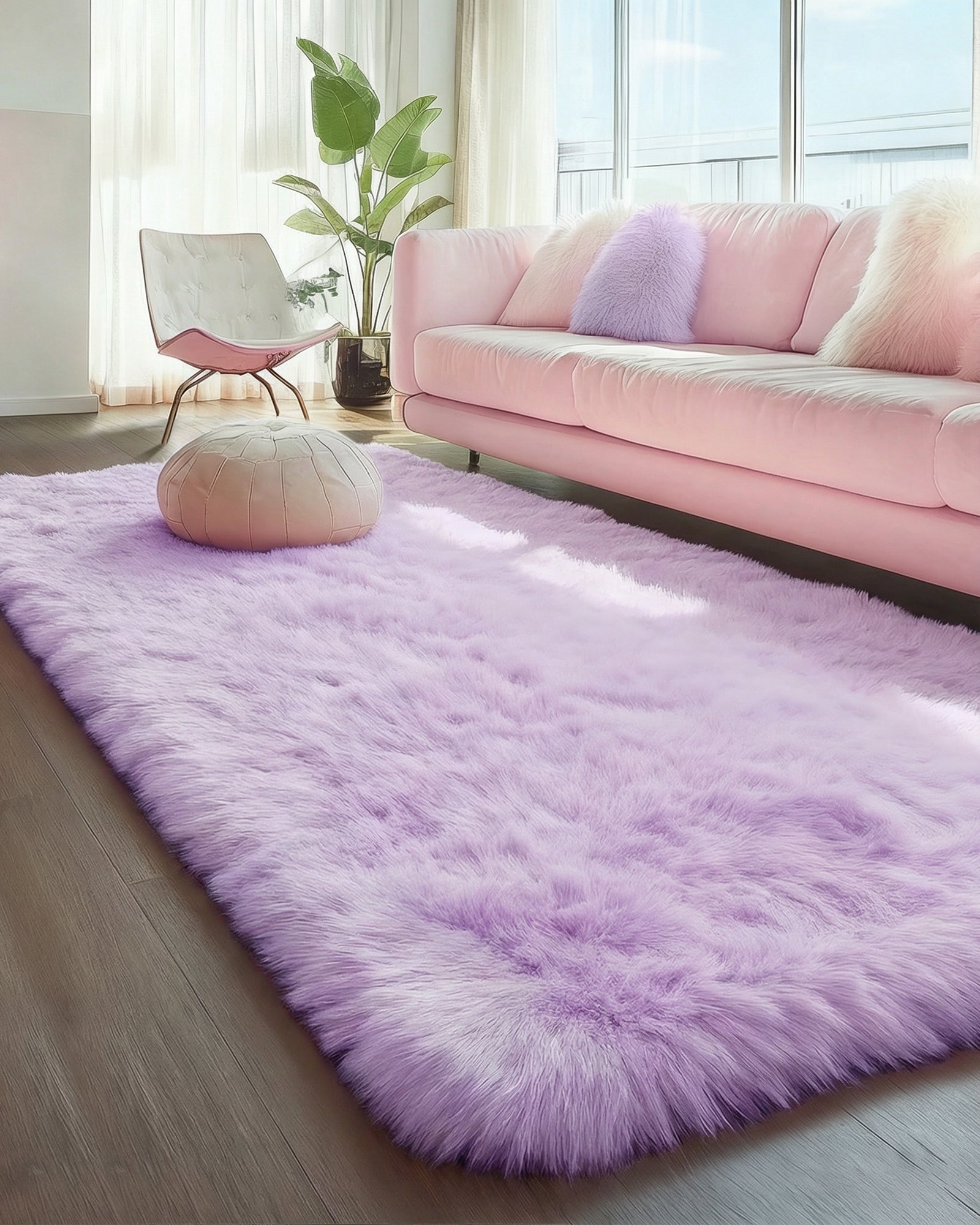 PAGISOFE Rainbow Runner Rugs for Girls Bedroom Hallway Plush Fluffy Rug 2x6 Ft, Soft Kawaii Carpet for Living Room, Non-Slip Indoor Princess Rugs for Nursery Kids Girls Room Home Decor Cute Colorful
