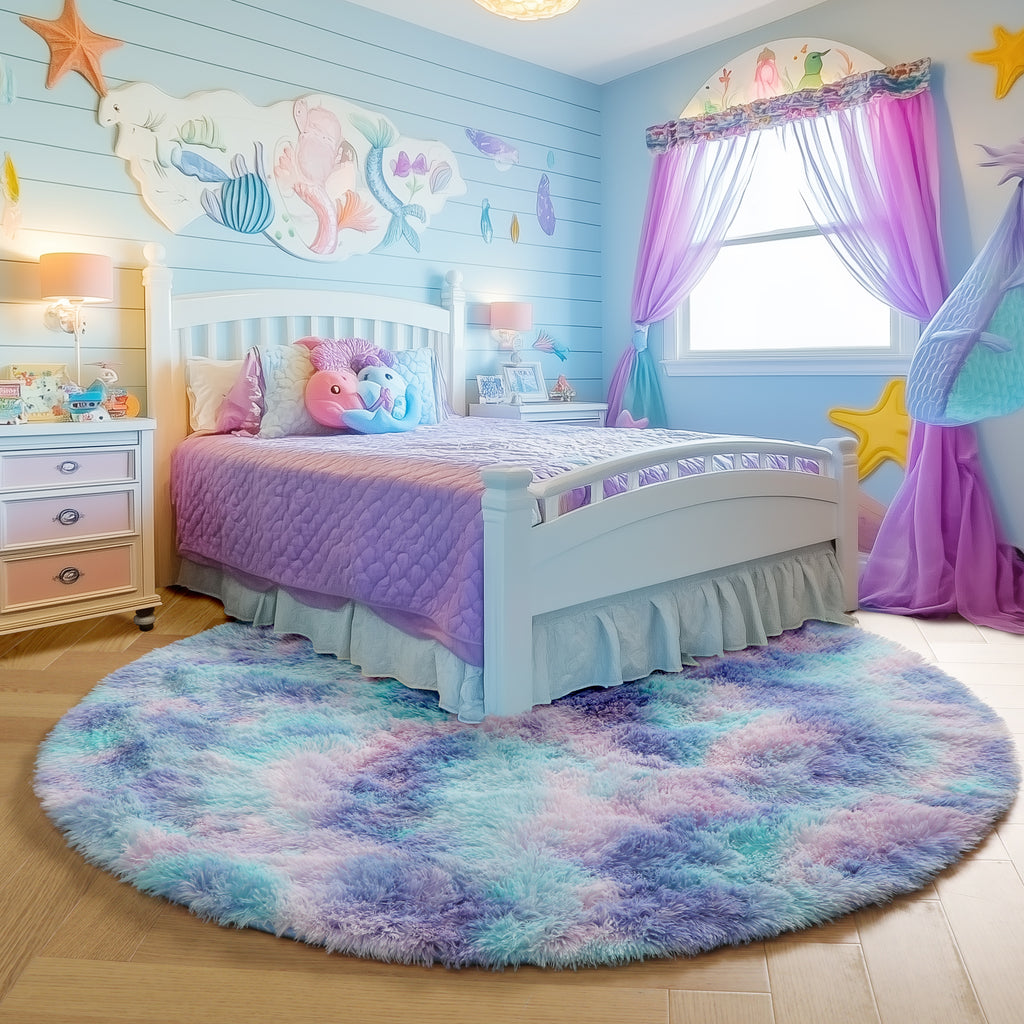 PAGISOFE 7Ft Round Plush Rug