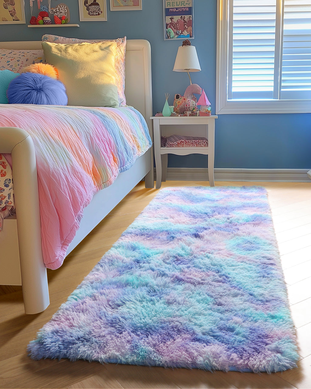 PAGISOFE Super Soft Runner Rugs for Hallway 2x6 Ft,Grey Fluffy Rug Home Decor Aesthetic, Fuzzy Plush Long Bedside Rugs for Room Decor Indoor Fluffy Shaggy Furry Throw Rug for Teen Dorm Nursery