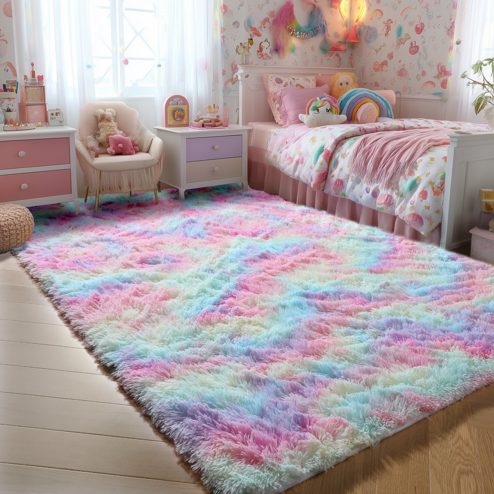 PAGISOFE Rainbow Area Rug