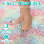 PAGISOFE Grey Fluffy Rugs for Bedroom 4x6 Area Rug Shag Rug for Kids Room Furry Carpet Modern Living Room Rug Soft Shaggy Boys Rug Fuzzy Throw Rugs for Home Decor Aesthetic, Dorm Nursery Gray