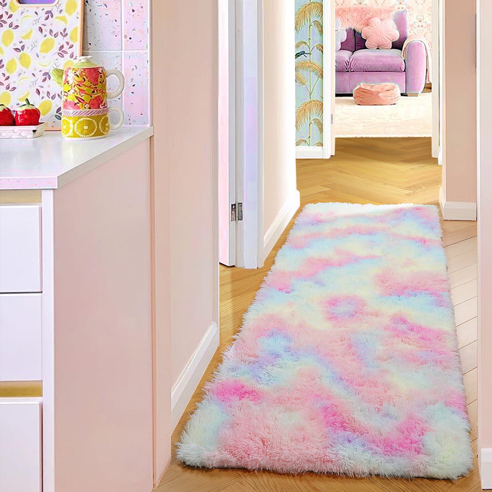 PAGISOFE Dark Grey Large Area Rugs for Living Room Carpet, 8x10 Rug, Big Fluffy Modern Area Rug, Shaggy Indoor Soft Rugs for Playroom, Men, Women, Kids Bedroom Rug, Home Decor, Plush Fuzzy Shag Rug