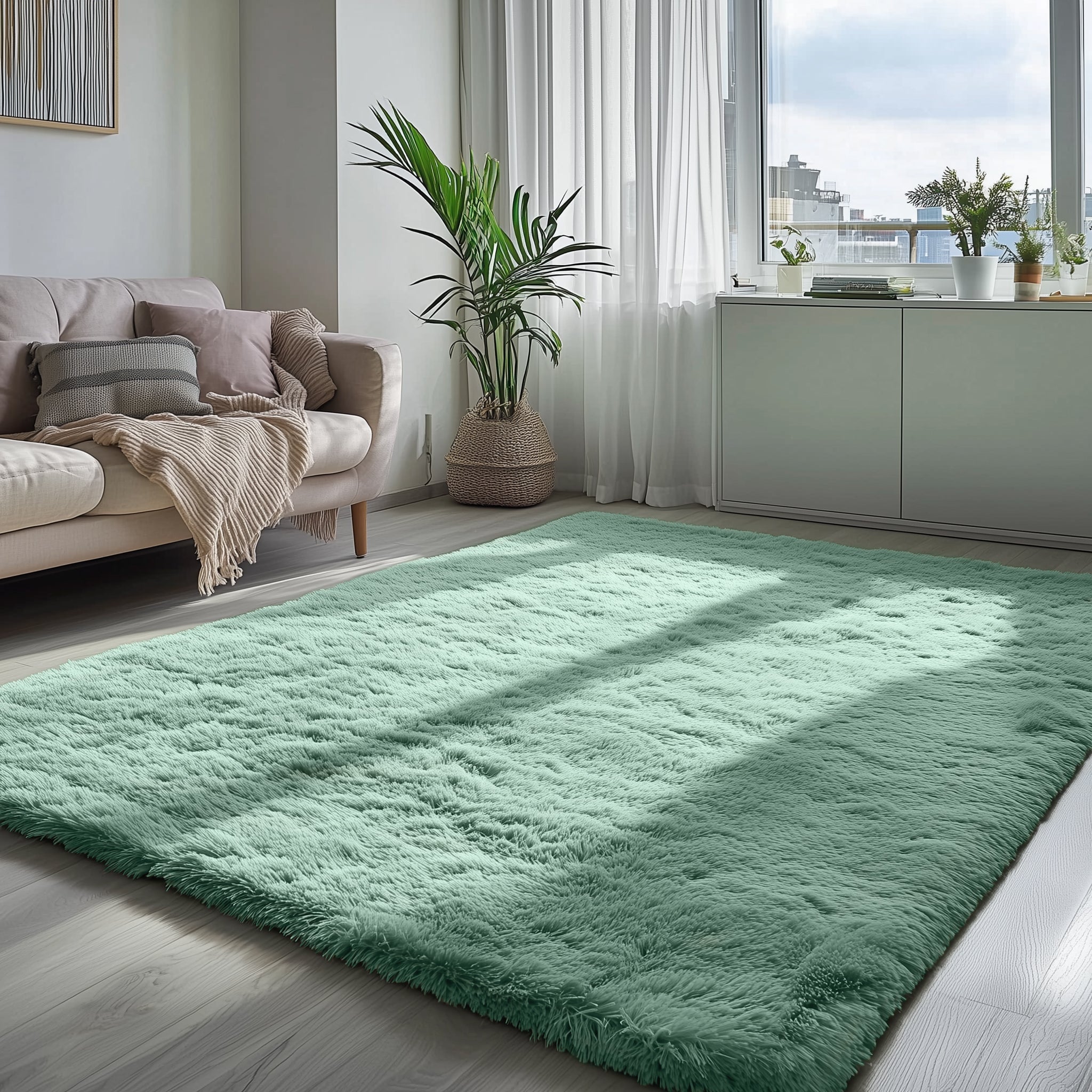 PAGISOFE Rainbow Pink Purple Rug