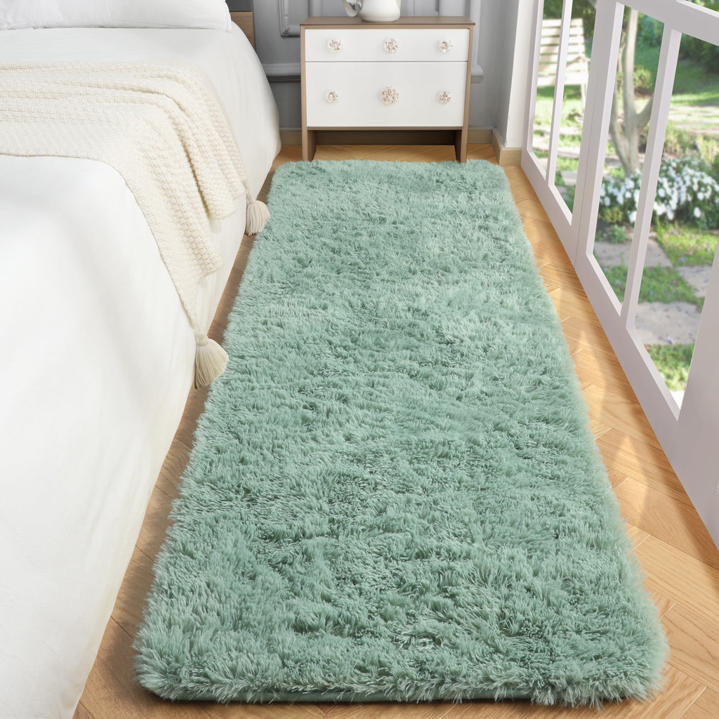 PAGISOFE Rainbow Runner Rugs for Girls Bedroom Hallway Plush Fluffy Rug 2x6 Ft, Soft Kawaii Carpet for Living Room, Non-Slip Indoor Princess Rugs for Nursery Kids Girls Room Home Decor Cute Colorful