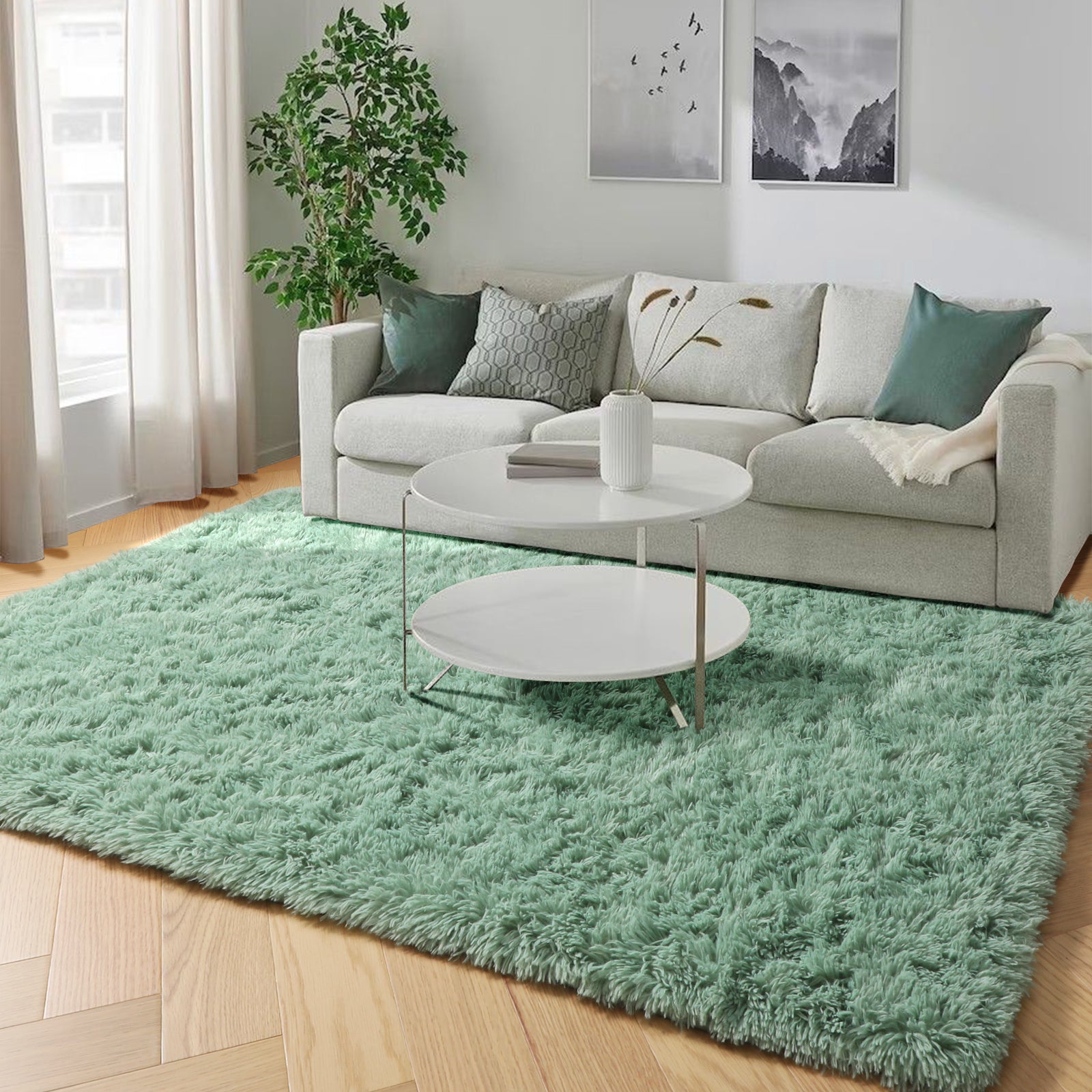 PAGISOFE Fluffy Soft Area Rug,Plush Furry for Girls Bedroom,Shaggy and Kawaii Rug for Playroom,Nursery,Baby's Toddler's Room,Cute and Colorful Room Decor for Kids,3x5,Rainbow