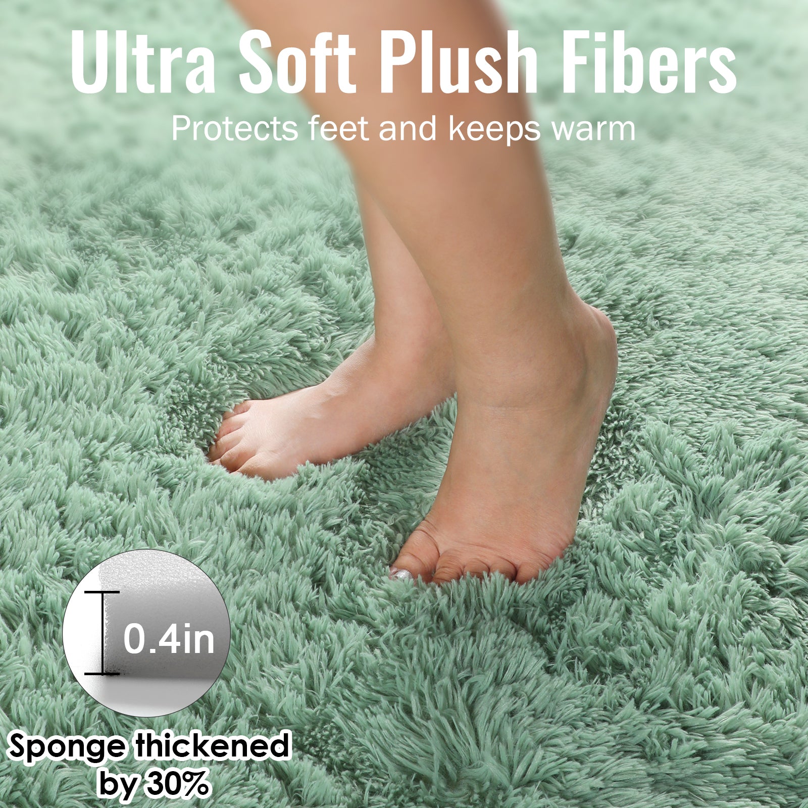 PAGISOFE Fluffy Soft Area Rug,Plush Furry for Girls Bedroom,Shaggy and Kawaii Rug for Playroom,Nursery,Baby's Toddler's Room,Cute and Colorful Room Decor for Kids,3x5,Rainbow