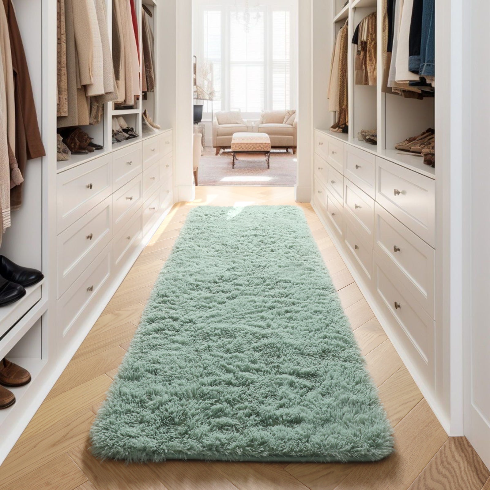 PAGISOFE Rainbow Runner Rugs for Girls Bedroom Hallway Plush Fluffy Rug 2x6 Ft, Soft Kawaii Carpet for Living Room, Non-Slip Indoor Princess Rugs for Nursery Kids Girls Room Home Decor Cute Colorful