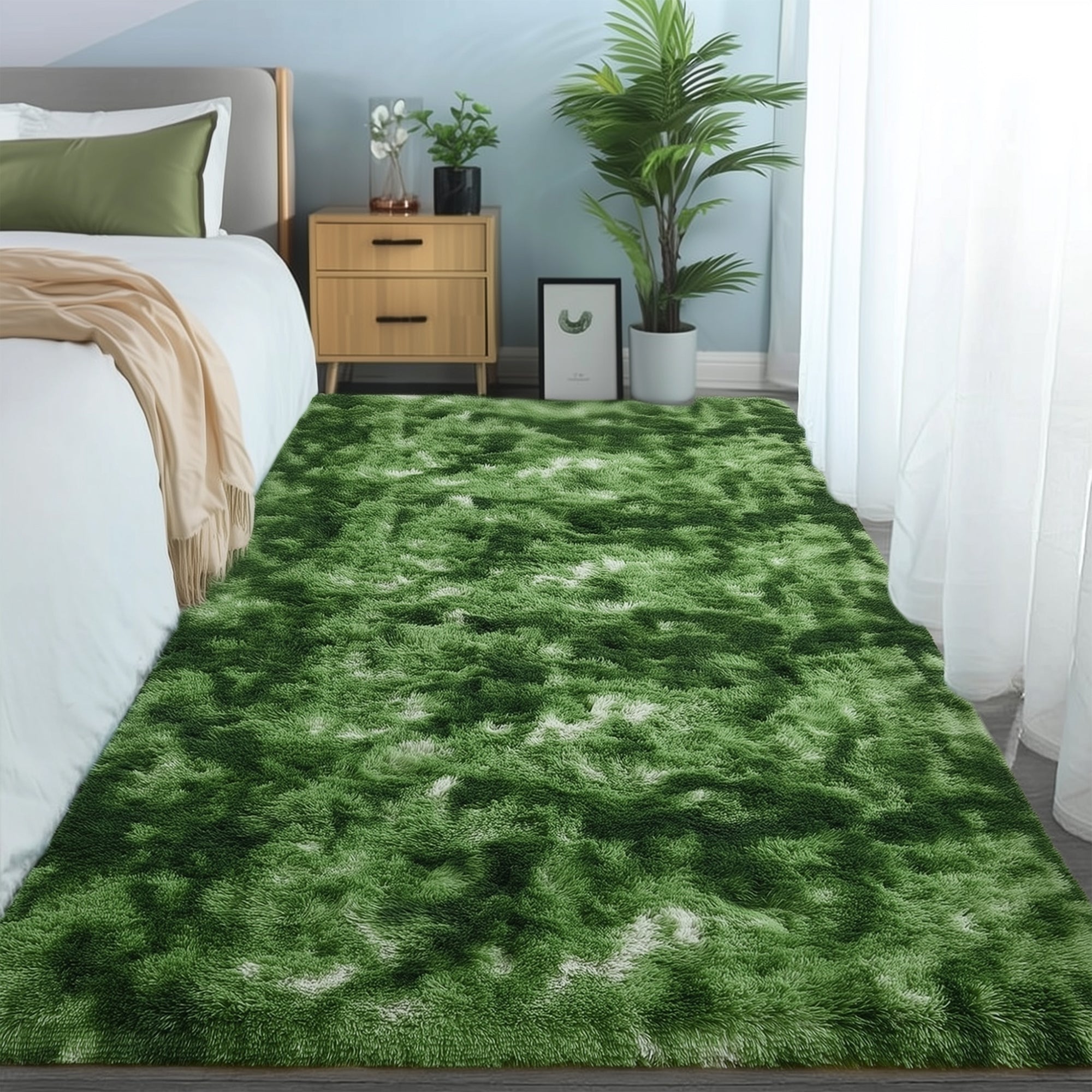 PAGISOFE Dark Grey Large Area Rugs for Living Room Carpet, 8x10 Rug, Big Fluffy Modern Area Rug, Shaggy Indoor Soft Rugs for Playroom, Men, Women, Kids Bedroom Rug, Home Decor, Plush Fuzzy Shag Rug