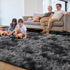 PAGISOFE Rainbow Rugs 6x9, Large Fluffy Soft Carpet,Plush Shaggy Rugs for Bedroom Girls,Kids Rooms,Fuzzy Nursery Rug for Baby's Toddler's Room, Clorful Rooms Decor for Teenage Pastel Kawaii Princess