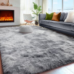 PAGISOFE Dark Grey Large Area Rugs for Living Room Carpet, 8x10 Rug, Big Fluffy Modern Area Rug, Shaggy Indoor Soft Rugs for Playroom, Men, Women, Kids Bedroom Rug, Home Decor, Plush Fuzzy Shag Rug