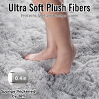 PAGISOFE Dark Grey Large Area Rugs for Living Room Carpet, 8x10 Rug, Big Fluffy Modern Area Rug, Shaggy Indoor Soft Rugs for Playroom, Men, Women, Kids Bedroom Rug, Home Decor, Plush Fuzzy Shag Rug