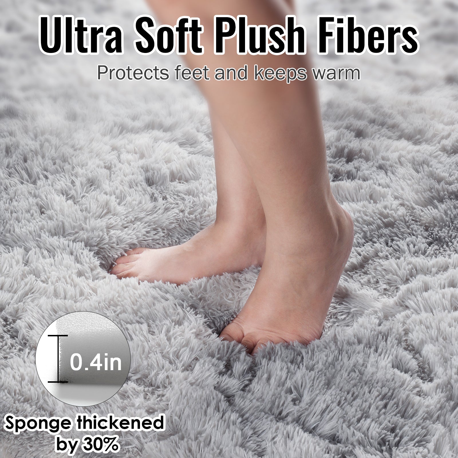 PAGISOFE Rainbow Rugs 6x9, Large Fluffy Soft Carpet,Plush Shaggy Rugs for Bedroom Girls,Kids Rooms,Fuzzy Nursery Rug for Baby's Toddler's Room, Clorful Rooms Decor for Teenage Pastel Kawaii Princess