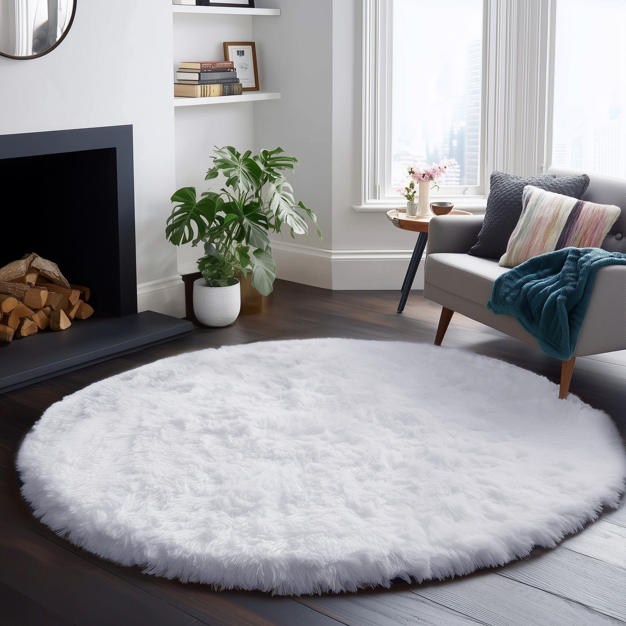 PAGISOFE Rainbow Round Rug