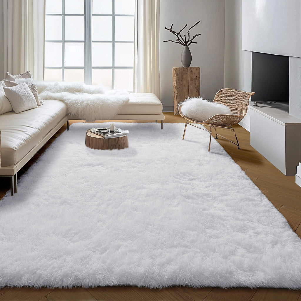 PAGISOFE Dark Grey Large Area Rugs for Living Room Carpet, 8x10 Rug, Big Fluffy Modern Area Rug, Shaggy Indoor Soft Rugs for Playroom, Men, Women, Kids Bedroom Rug, Home Decor, Plush Fuzzy Shag Rug